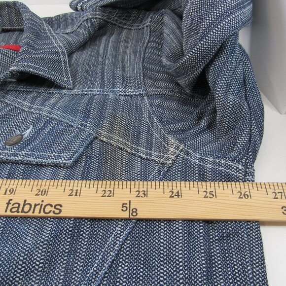 MO JEANS Maurice Malone Textured Denim Hip Hop 90's Jean Jacket RN94517 Size XL - Picture 5 of 11